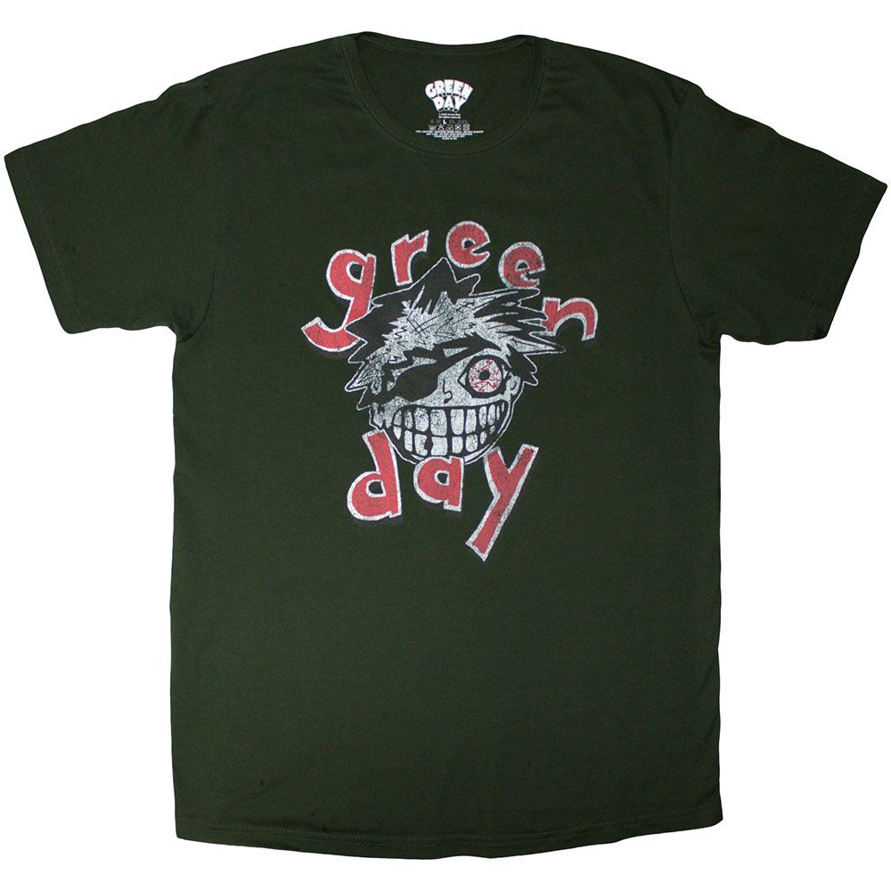 Green Day - Eye Patch Heren T-shirt - Groen